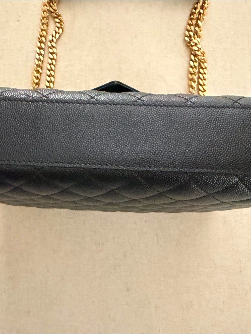 Saint Laurent Black Quilted Leather Shoulder Bag with Gold Hardware - Picture 4 of 16